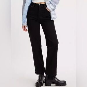 Levi’s Ribcage Straight Ankle Black Jeans